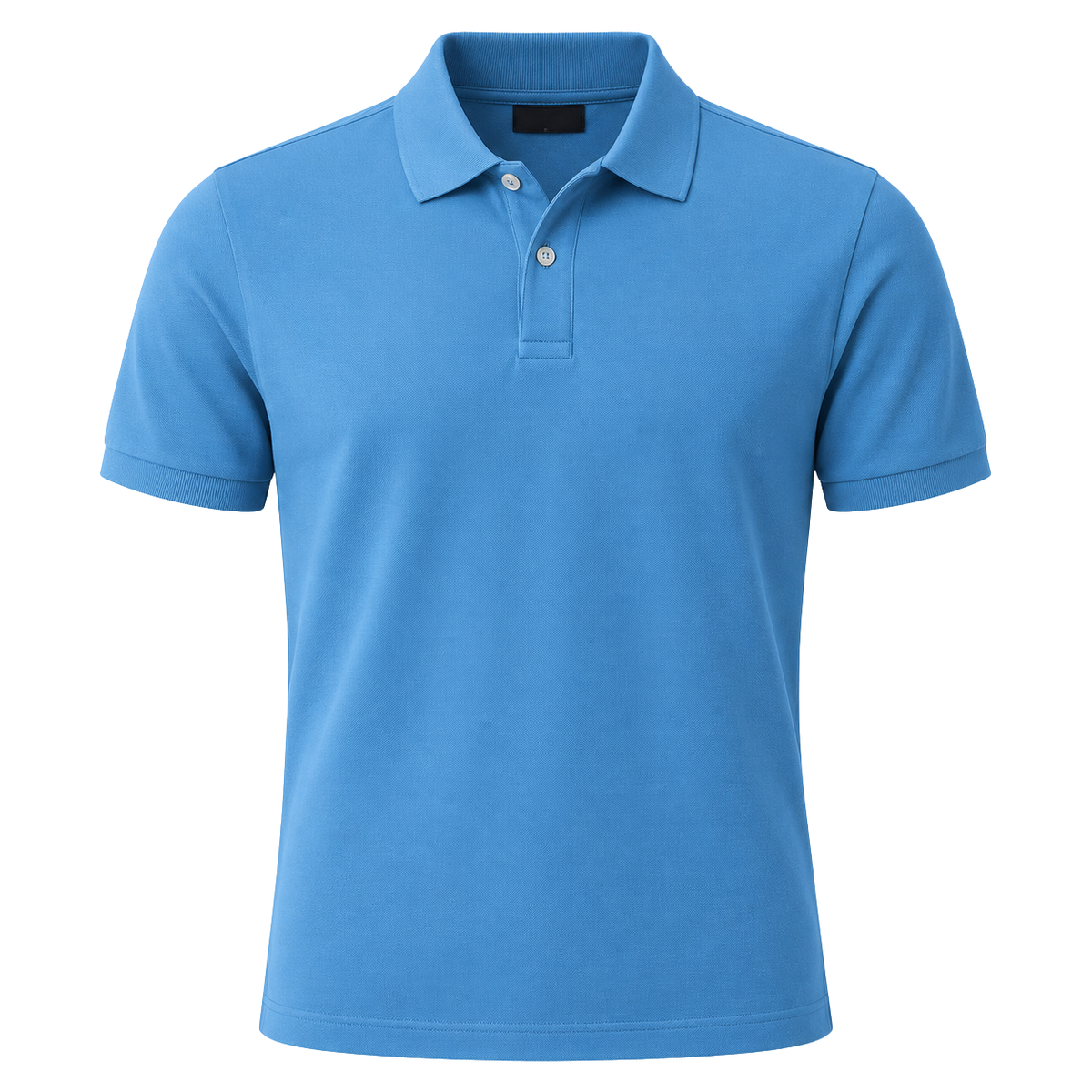 Premium Cotton Piqué Polo Shirt – Cyan Blue | Asvingtton