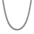 Polished Stainless Steel Cuban Chain Necklace – Silver | Asvingtton