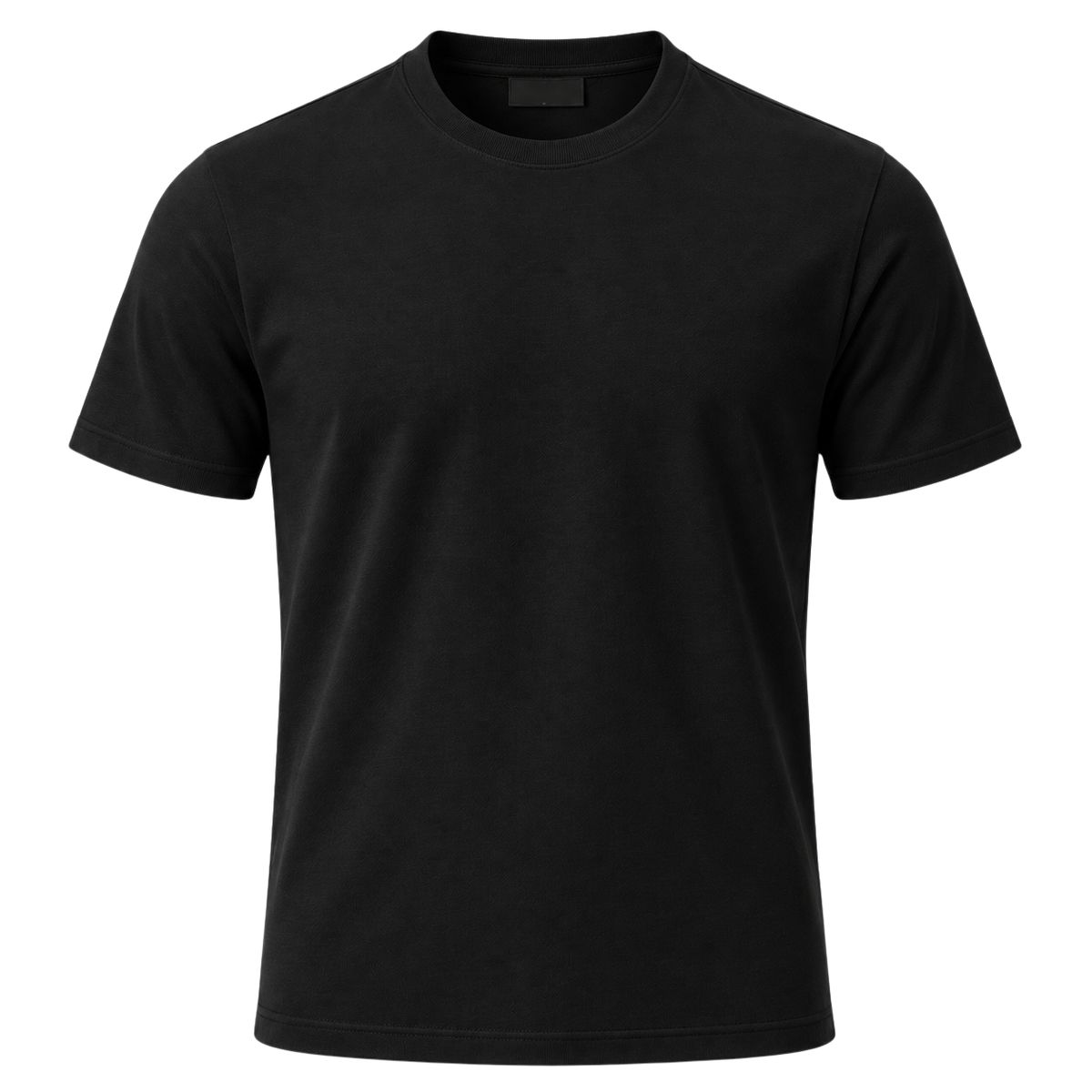 Premium Cotton Crew-Neck T-Shirt – Jet Black | Asvingtton