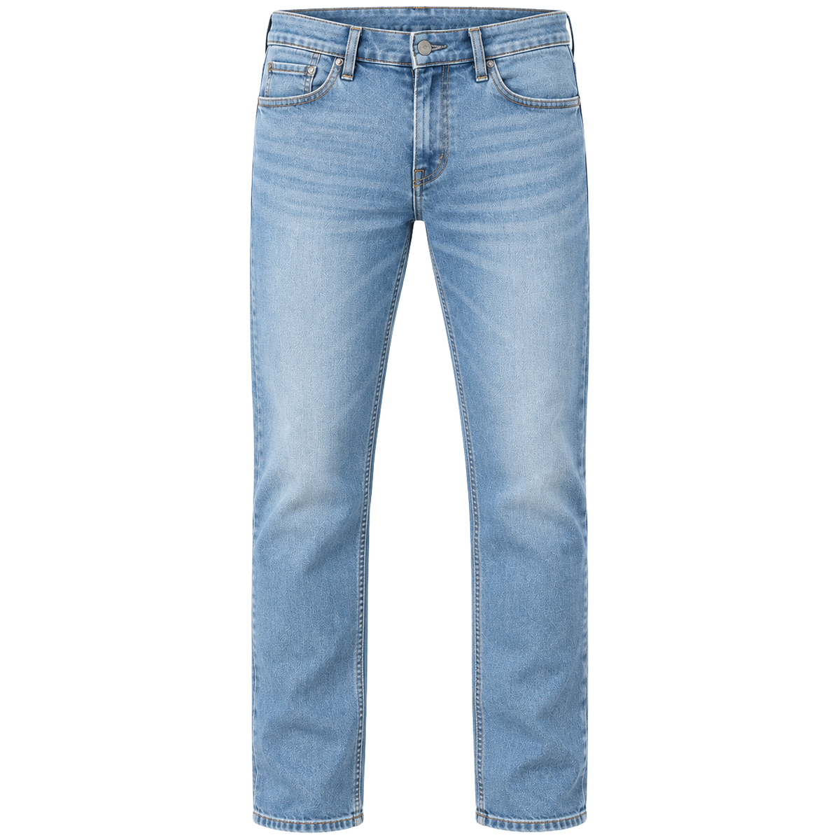 Premium Straight-Fit Denim Jeans – Light Wash Blue | Asvingtton
